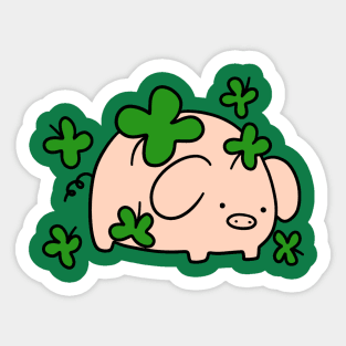 Lucky Clover Pig Sticker